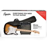 ელექტრო გიტარის კრებული SQUIER Sonic Strat Pack, Maple Fing, 2-Color Sunburst, Gig Bag, 10G - - Image 2