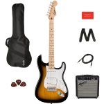 ელექტრო გიტარის კრებული SQUIER Sonic Strat Pack, Maple Fing, 2-Color Sunburst, Gig Bag, 10G -
