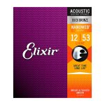 აკუსტიკური გიტარის სიმები Elixir 11052/16539 Light Nanoweb acoustic 80/20 Bronze strings, 012-053