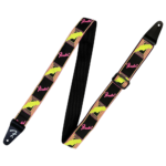 გიტარის ქამარი FENDER Neon Monogrammed Strap, Pink and Yellow, 2"