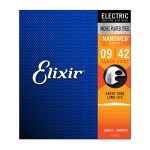 ელექტრო გიტარის სიმები Elixir 12002 super light - nano web electric guitar strings. Gauges: 009-042