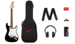 ელექტრო გიტარის კრებული SQUIER Affinity Series Strat Mustang Micro Pack, Laurel Fungerb, Black, Gig Bag, HD9. - Image 2