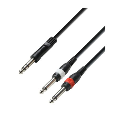 კაბელი RockCable By Warwick RCL 20922 D4 Patchcable,1,5m/4,92ft  6,3mm stereo jack male 2x 6,3mm mono jack male