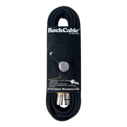 კაბელი RockCable By Warwick RCL 30306 D6 Microphone Cable 6m/20 ft AD 6mm/OD 0236" XLR(F)-XLR(M) Black