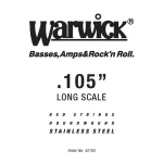 ბას გიტარის სიმი ცალობით Warwick RED String SINGLE STRING 105"  42105