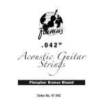 აკუსტიკური გიტარის სიმი ცალობით Warwick Phosphor Bronze  Singl String  042 47042