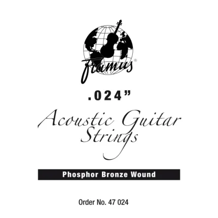 აკუსტიკური გიტარის სიმი ცალობით Warwick Phosphor Bronze  Singl String  024 47024